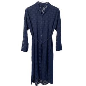 Only Love Urbanized Sheer Polk Dot Midi Dress L